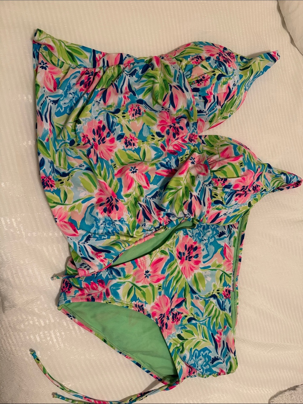 Floral Swim Tankini Set in Pink, Blue & Green.  New without tags.